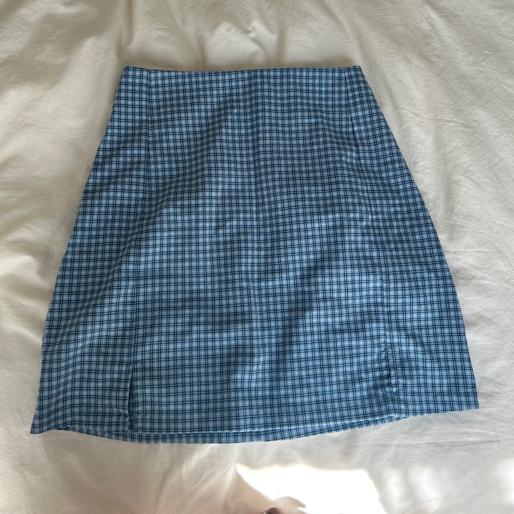 Brandy Melville Blue Checkered Women's Skirt